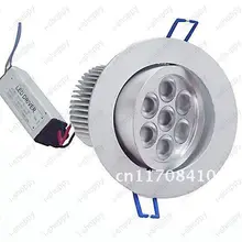 7 Вт высокая мощность 7 утопила Подпушка кабинет Светильник Подпушка прожектор лампа Теплый/Pure белый