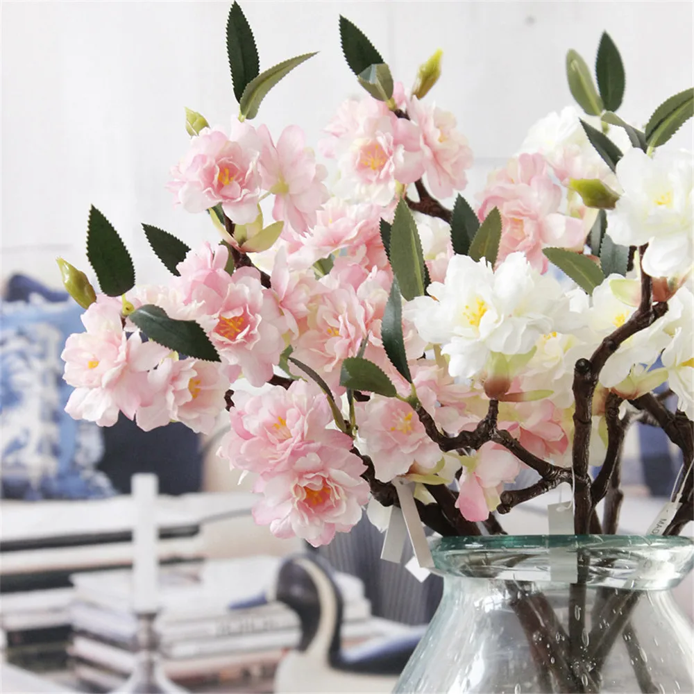 Artificial Flower High Quality Silk Cherry Bouquet for Wedding Home Decoration DIY Scrapbooking Wreath Craft Flowers Artificial Flower High Quality Silk Cherry Bouquet for Wedding Home Decoration DIY Scrapbooking Wreath Craft Flowers
