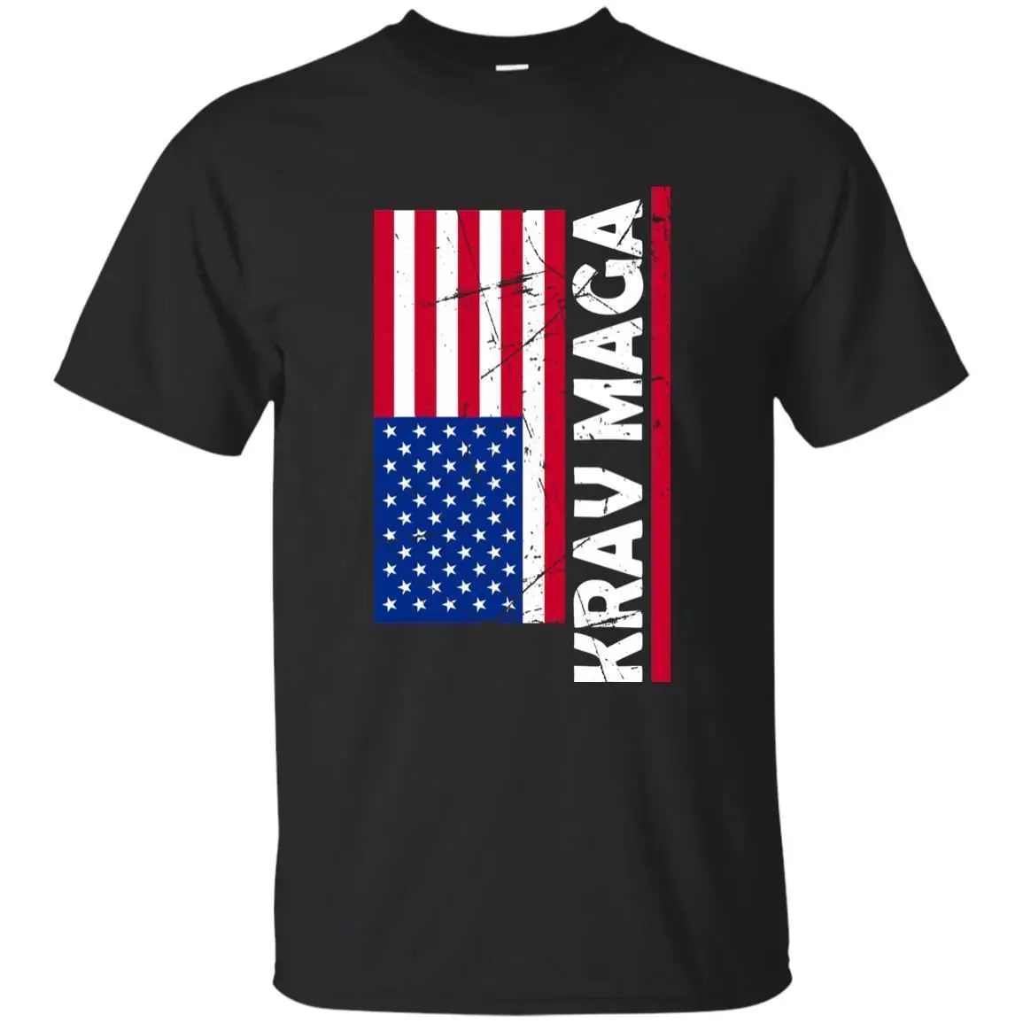 

USA Flag Krav Maga , Navy T-Shirt, Military Self Defense Tee Gift S-3XL