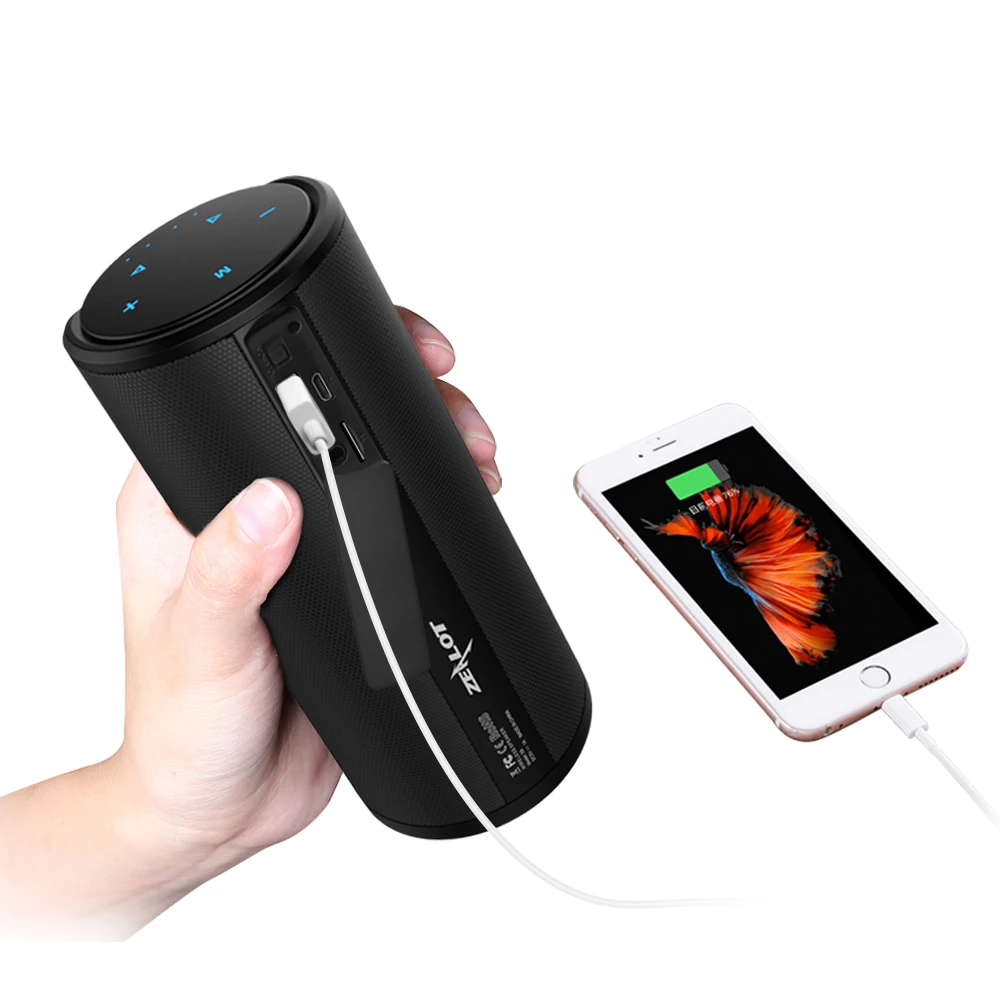 ZEALOT S8 Мощный Bluetooth динамик HIFI музыкальная шкатулка портативный беспроводной