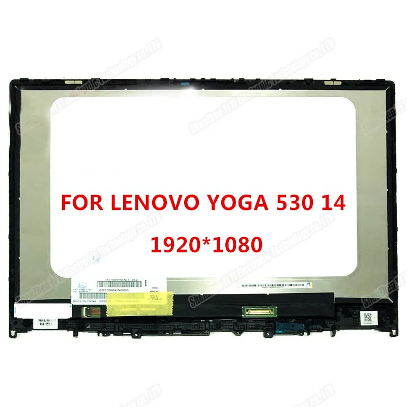 Grátis para Lenovo Digitador da Tela Assembléia + Quadro Lcd de Toque Frete Yoga Display Fhd 530-14ikb 530-14