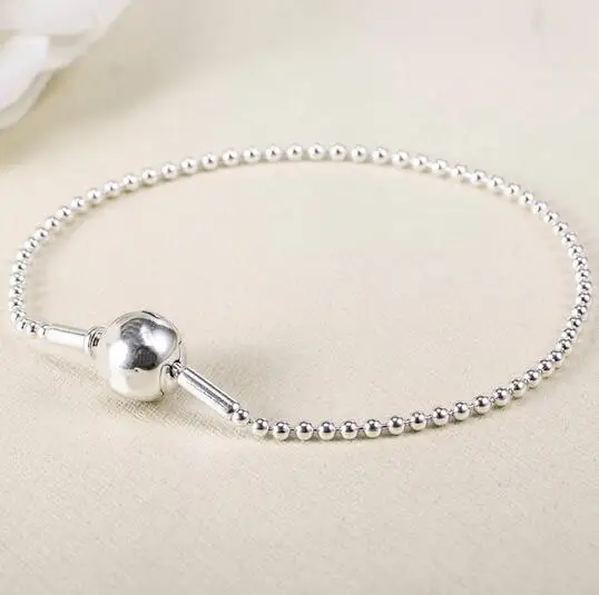 

Top Quality 925 Sterling Silver Pan Bracelet Essence Collection Beaded Bangle Fit Women Bead Charm Diy Europe Jewelry