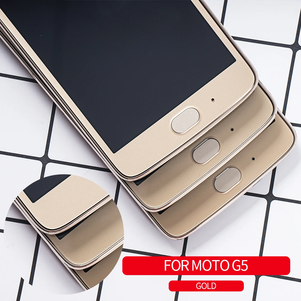 Датчик отпечатков пальцев для Motorola Moto G5 ЖК дисплей сенсорный экран дигитайзер
