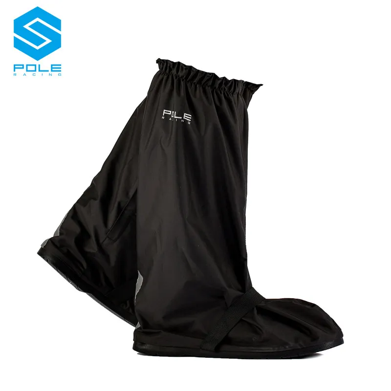 

POLE motorcycle rain boots set thick high to help rain shoes men and women four seasons knight waterproof raincoat riding boots
