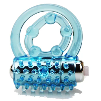 lasting double ring vibrator stronger erection tingling additional stimulation finger rings bullet Vibrating Buzz sex toys 6