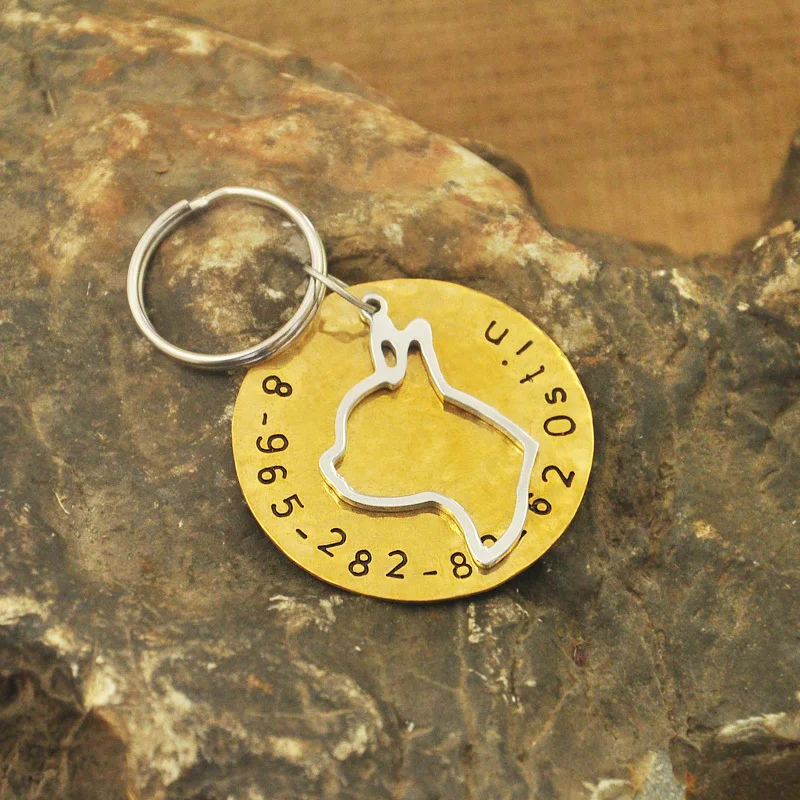 

custom dog tag, pet tag, Copper Dog TagBoston Terrier dog tag