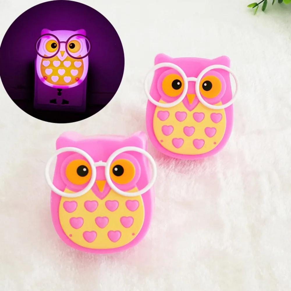 

Mini Owl Light Led Animal Nightlight Auto Control Sensor Lamp Child Kids Baby Soft Lights Bedroom Lighting Wall Light