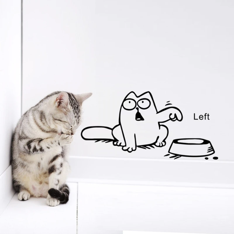 Autocollant Mural De Chat Papier Peint Autocollant De Voiture Vinyle De Chat De Dessin Anime Amusant Autocollant De Voiture Reservoir De Fenetre D Ordinateur Aliexpress