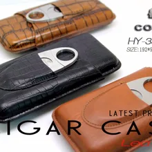 Cohiba телячья кожа сигары труба хьюмидора портативная сигара чехол с нож для обрезки сигары 3304L
