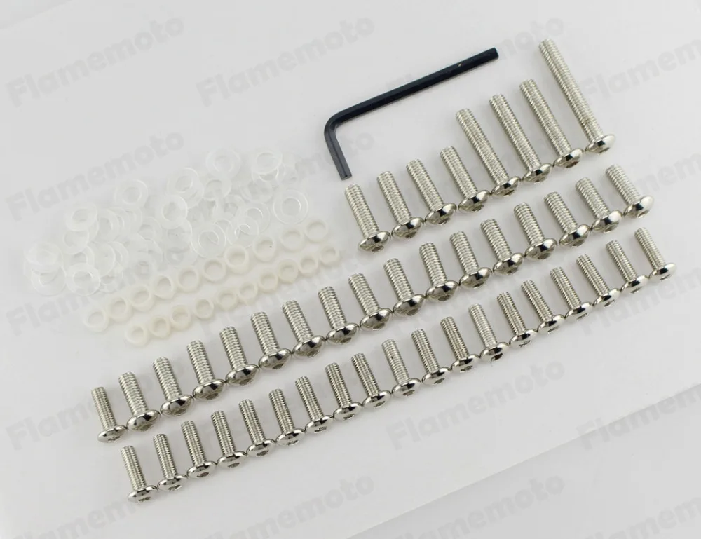 

Motorcycle Fairing Body Bolts Screw Kit Sportbike Chrome for Honda CBR 600 F4i 2001 2002 2003 2004 2005 2006