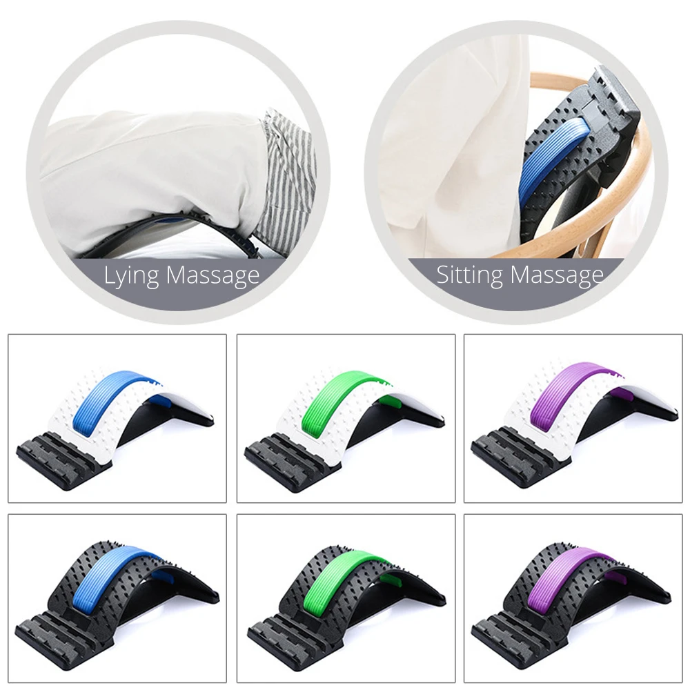 Back Massage Magic Stretcher Waist Acupuncture Body Lumbar Support Spine Massager Relaxation Spine Pain Chiropractic Health care