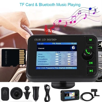 

LCD In-Car DAB/DAB+ Digital Radio Receiver FM Transmitter Bluetooth Handsfree Calling + Antenna Drop Shipping