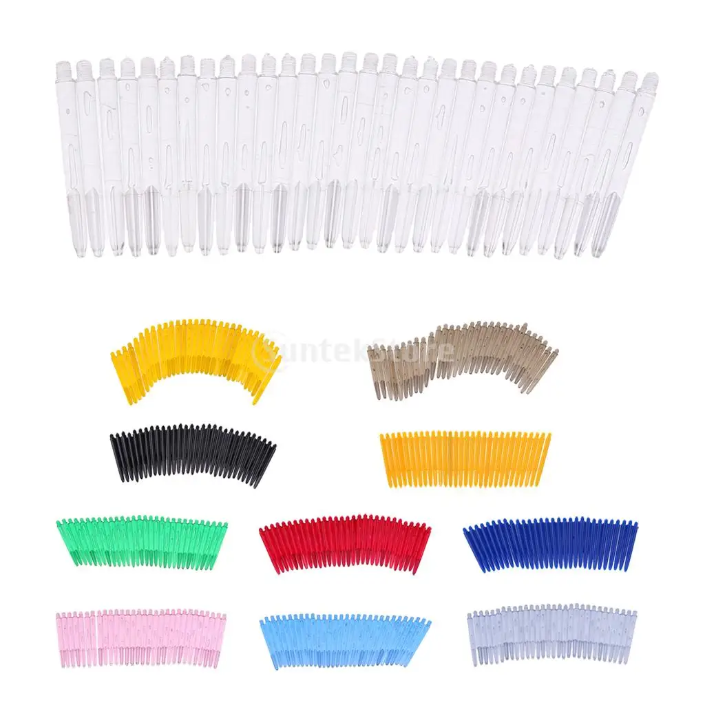 30Pcs Universal Plastic 2BA Dart Shaft Replacement Dart Stems Assorted Color 