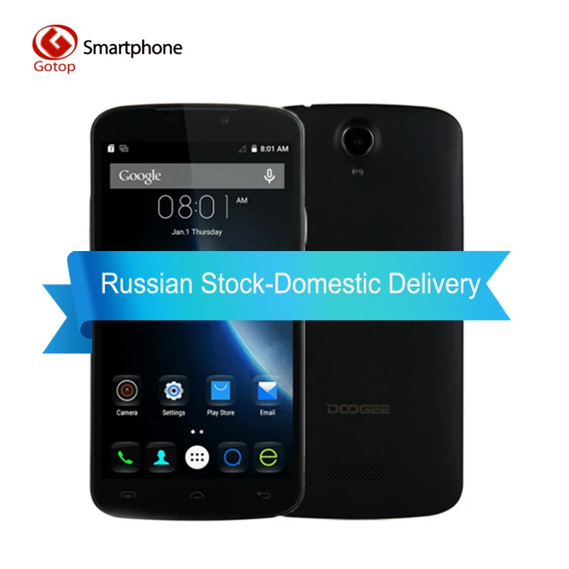 Оригинальный Doogee X6 Android 5.1 смартфон MTK6580 1280 x 720 пикселей 1 ГБ ОЗУ 8 ПЗУ мобильный