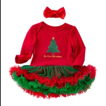 Рождественские платья для маленьких детей одежда Эльзы и Анны для маленьких девочек 1 год комбинезон на день рождения набор с платьем-пачкой для маленьких девочек праздничное платье