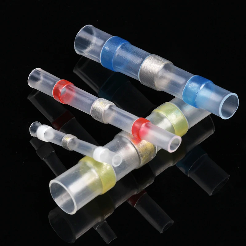 200PCS Mixed Heat Shrink Terminals Solder Sleeve Tube Electrical Insulated Butt Connectors with