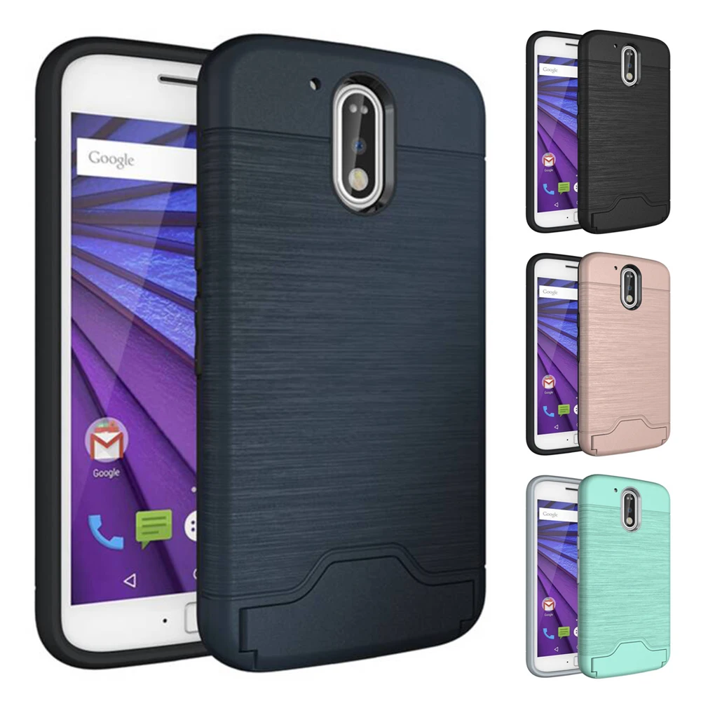 Для Motorola Moto G4 Case ТПУ &amp PC Чехол плюс Силиконовые Задняя Крышка Коке