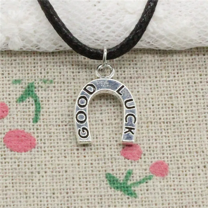 Fashion Antique Silver Charms lucky horseshoe good luck 17*12mm Pendant