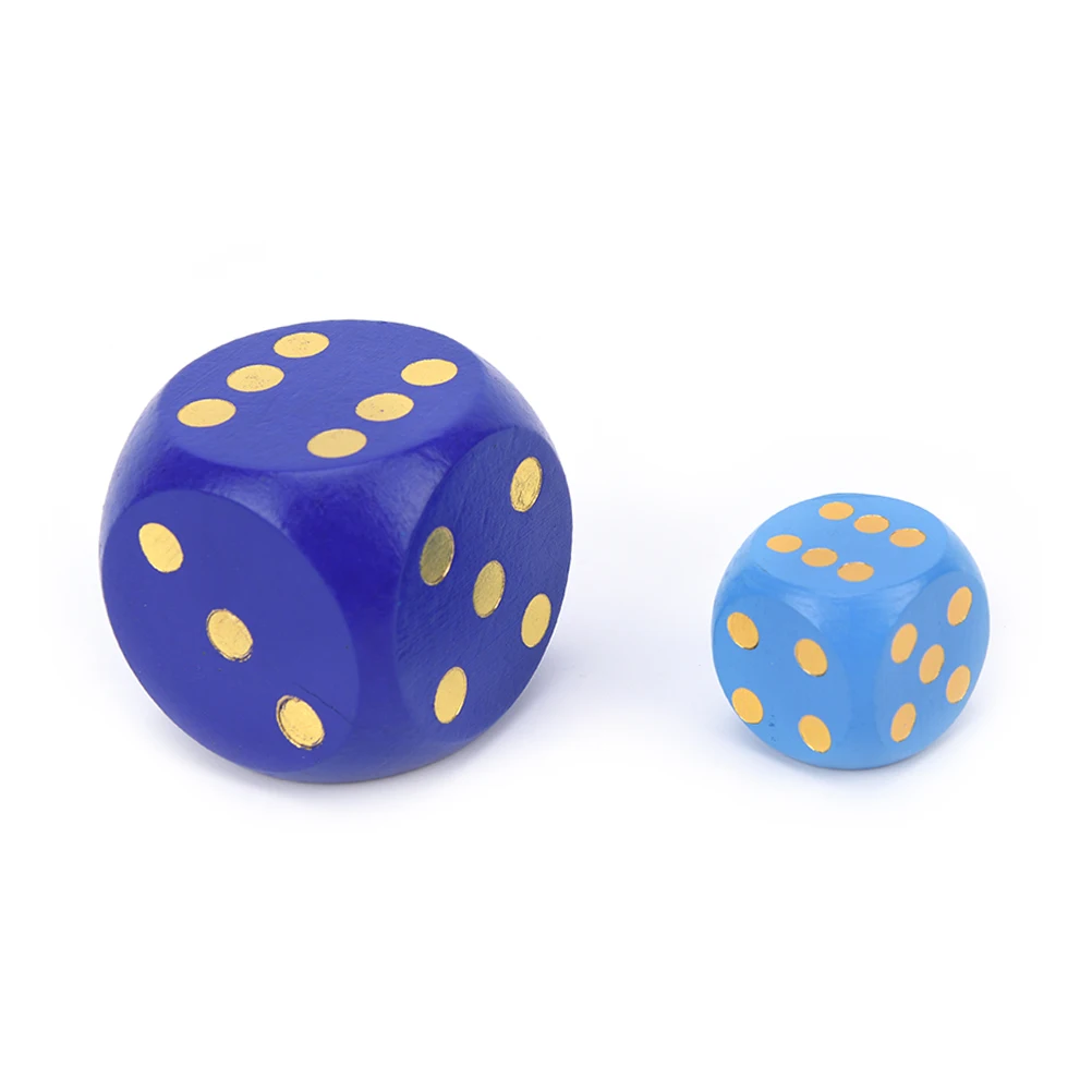 30/50MM 1 PCS Drinking Dice Wooden Round Corner Dice Portable Table