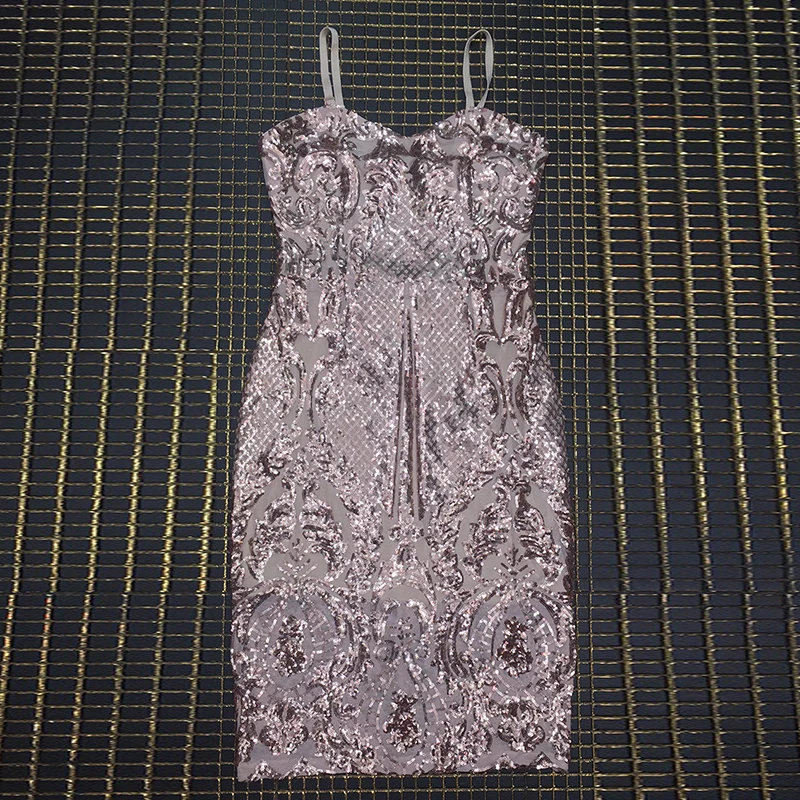 Mode Paillettes Femmes Parti Spaghetti Designer 2019 Nouvelle Strap Street De Robe High Piste 6wtq7p1x