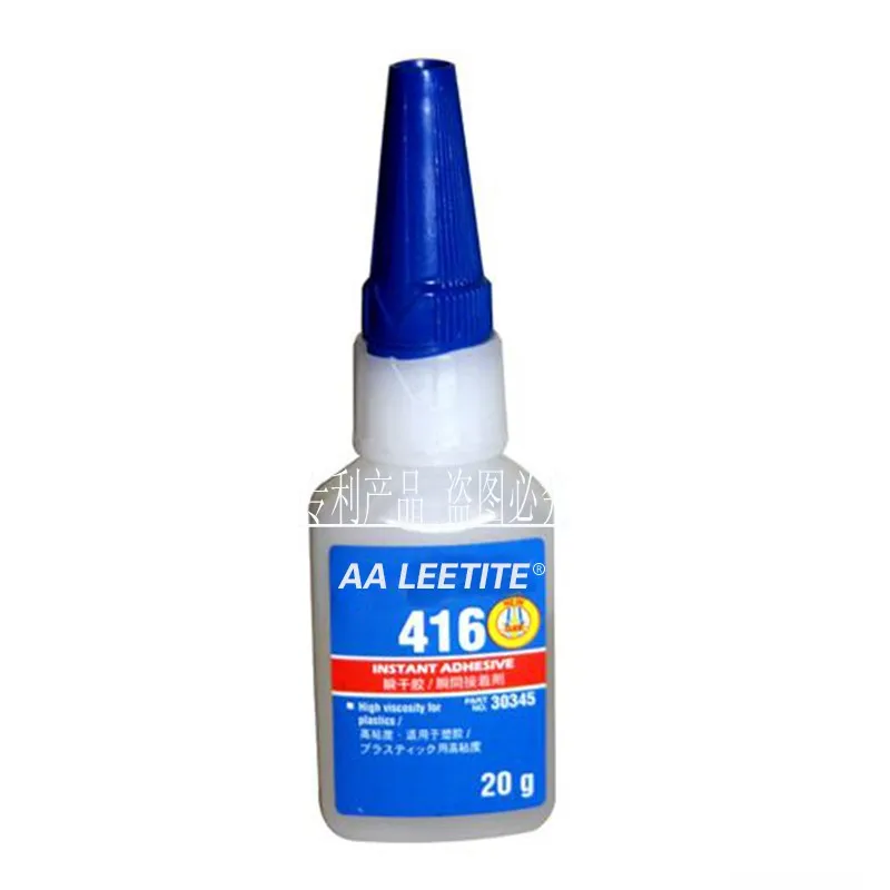 Клей AA LEETITE 416 с высокой вязкостью используется для заполнения зазора резина с металлом 2 шт х 20 г