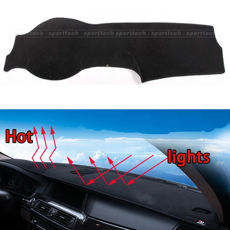 

Car dashboard Avoid light pad Instrument platform desk cover Mat Carpets Auto accessories car styling for audi A6L A8L A3 TT TTS