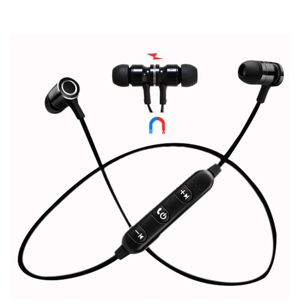 

Wireless Bluetooth Earphones Sport Running Headset With Mic Handsfree Metal Earbud For iphone Samsung Mobile Phone Andrews IOS