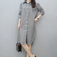 2019 Outono Inverno Mulheres Vestido de Camisa Lady Misturas malha Vestidos de Festa Gordura Super Plus