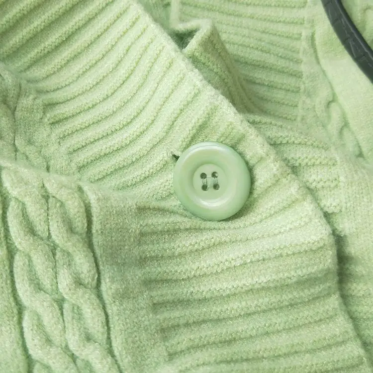 Gplus геометрический кардиган женский вязаный жакет v-образный вырез однобортный свитер в Корейском стиле трикотаж kardigan Swetry Damskie