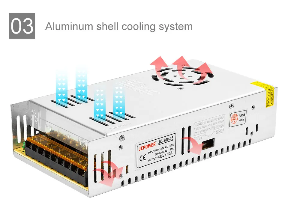 DC36V 10A 350 Вт Универсальный Стабилизированный импульсный источник Питание для видеонаблюдения светодио дный радио Светодиодные ленты свет