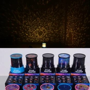 

LED Starry Spin Night Light Projector Music Kids Baby Sleep Romantic Colorful Battery USB Projection lamp Toy for Children
