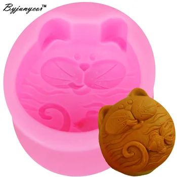 

Byjunyeor F1074 Cat&Fish UV Resin Silicone Mold Fondant Chocolate Candy Crystal Epoxy Clay Plaster Concrete Candle Soap Moulds