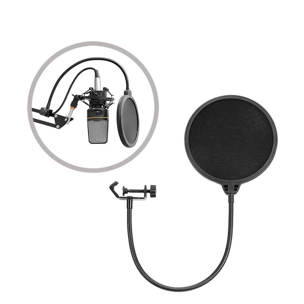 

YIXIANG Wholesale Double Layer Studio Microphone Mic Wind Screen Pop Filter/ Swivel Mount / Mask Shied For Speaking Recording