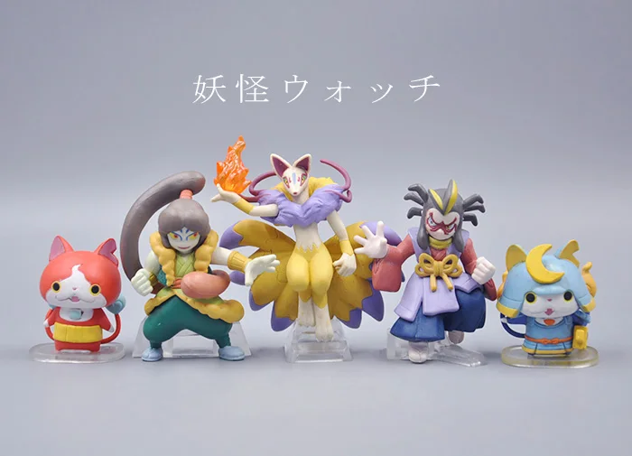 

Japanese anime Yokai Watch Original bulks Jibanyan Bushinyan Kyubi Orochi Komajiro action figures