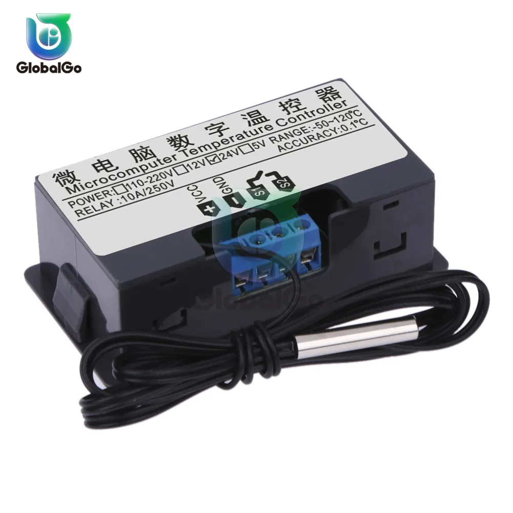 W3230 DC 12 V AC 110 220 20A светодиодный цифровой термостат для контроля температуры мини