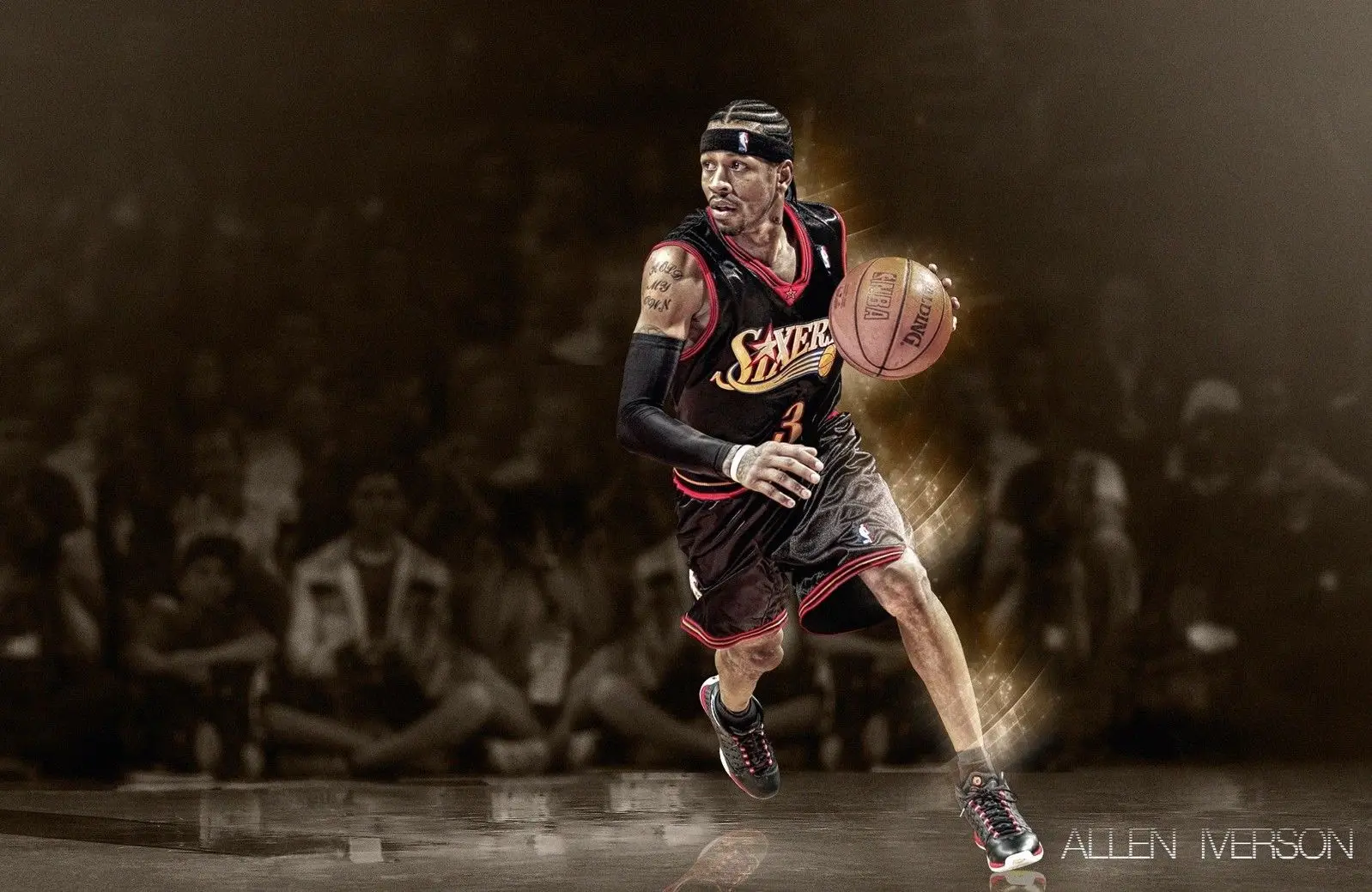 

Allen Iverson Basketball Star Fabric poster 20" x 13" Decor 25