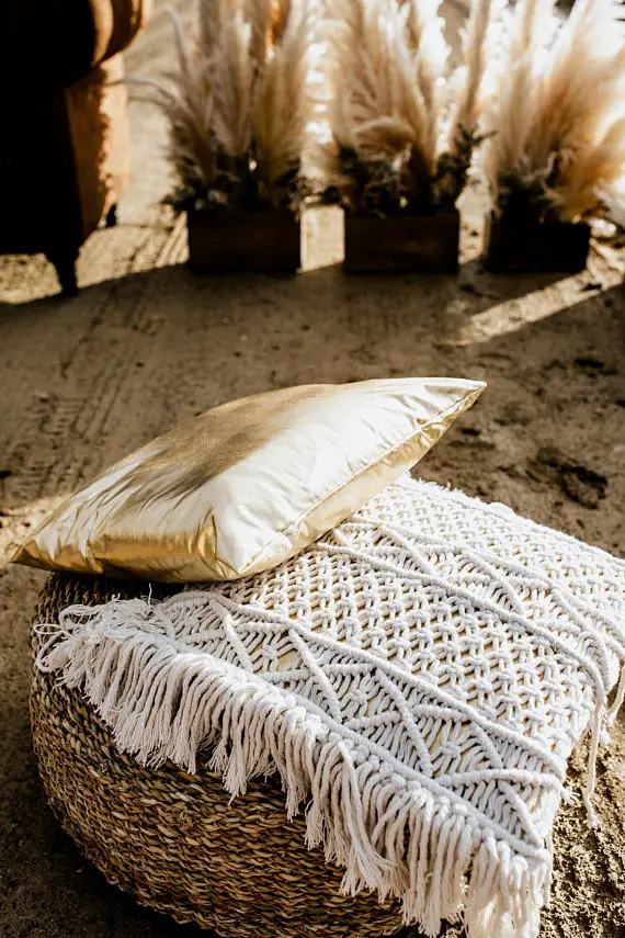 

Macrame cushion cover Bohemian throw pillow cover / wedding decorative cushion sham custom size and color