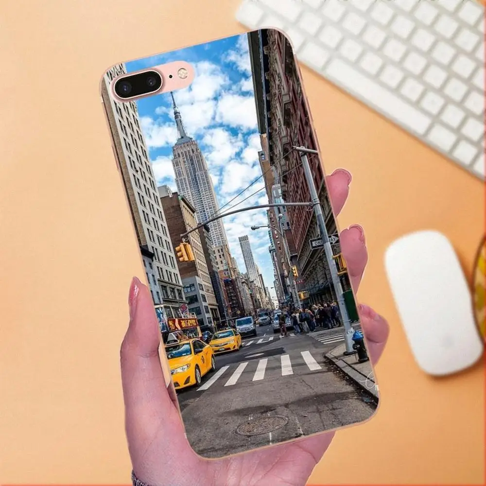 Nyc New York City Landscape для Apple iPhone X XS Max XR 4 4S 5 5C 5S SE 6 6S 7 8 Plus Мягкий ТПУ новый