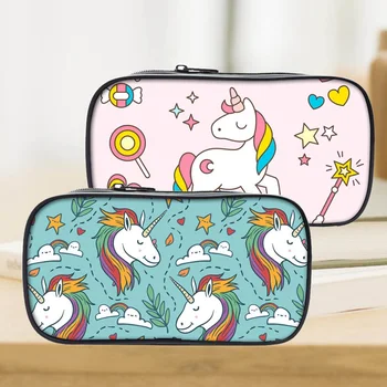 

Cute Unicorn Zipper School Pencil Case For Girls Boy Large Capacity Creative Pencil Box School Office Supplies