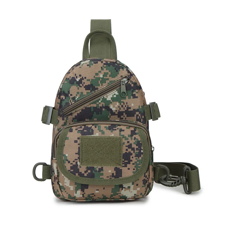 

Outdoor Crossbody One Single Shoulder Bag Breast Pack Tactical Military Waterproof Adjustable Belt Zipper Buckle Large Capacity