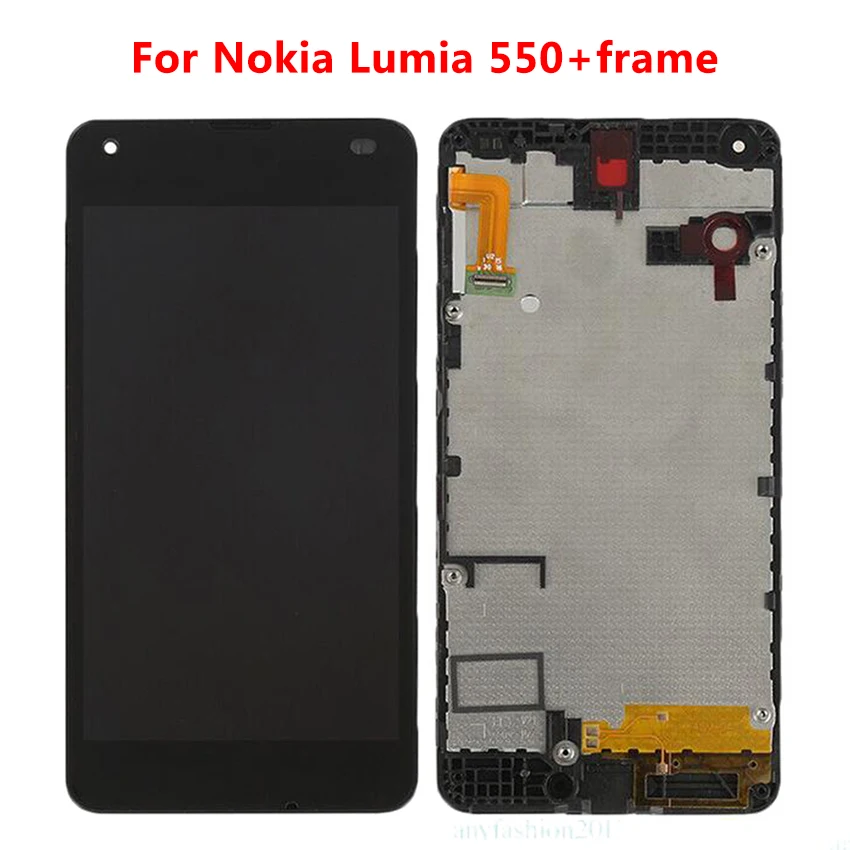 Nokia Lumia 550 RM-1127 ЖК-дисплей сенсорный экран дигитайзер в сборе с рамкой запасные