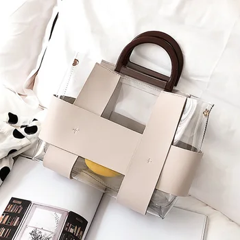 

Women'S Fashion Shoulder Transparent Pvc Shoulder Bag Handbag Wild