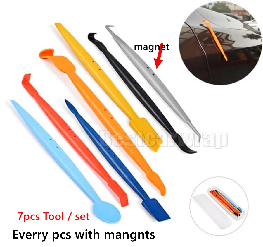

Magnetic Squeegee Tools Kit For CAR WRAP magnets Scraper Tool Edge finish Tool can use for 3M hexis vinyl wrap film install