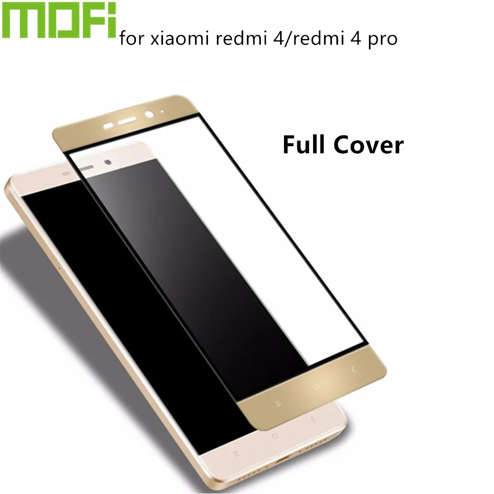 Для Xiaomi redmi 4 закаленное стекло оригинал Mofi полное покрытие Защита экрана для pro