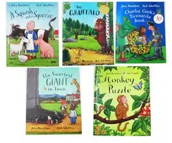 Отправить случайный 4 шт. английских детских книг мастеров Gruffalo Юлия Дональдсон работает серии изображения книг образования книга