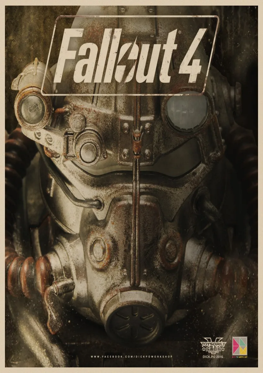 Fallout 3 4 игровой постер серия игра Ретро фотобумага Бар Кафе домашний декор