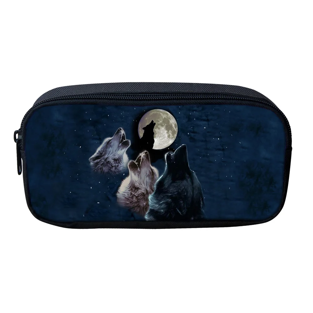

Black Animals Wolf Woman Make Up Bag Female Printed Travel Storage Pencil Case Organizer Handbag Women Clutch Comestic Bags