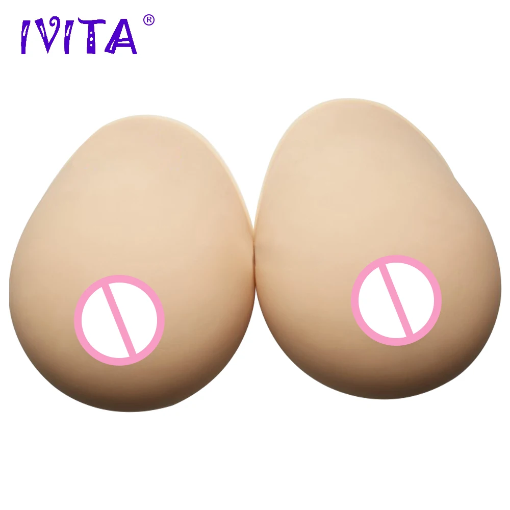 

IVITA 4600g Suntan Simulation Huge Fake Boobs Soft Breast Forms Silicone For Crossdresser Enhancer Mastectomy Silicone Breasts