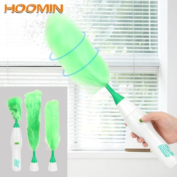 

HOOMIN Dust Cleaner Brush Soft Microfiber Multifunctional Electric Feather Duster Window Bookshelf For Home Furniture Car