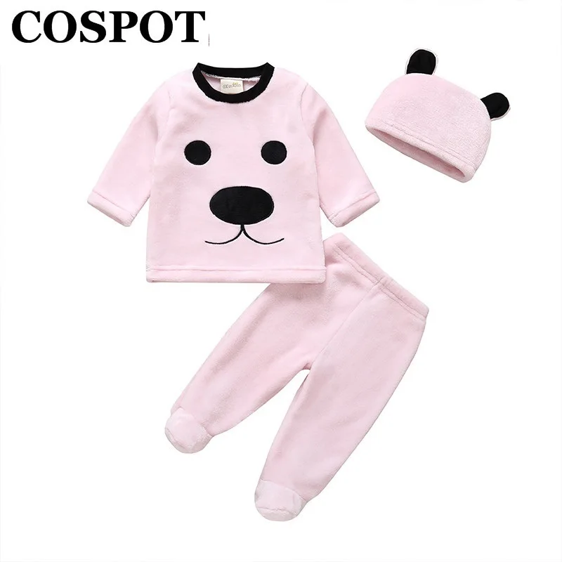 COSPOT/бархатный костюм для маленьких мальчиков и девочек, 3 шапки+ футболка+ брюки, костюм, одежда для новорожденных, одежда для малышей, новинка года, 25
